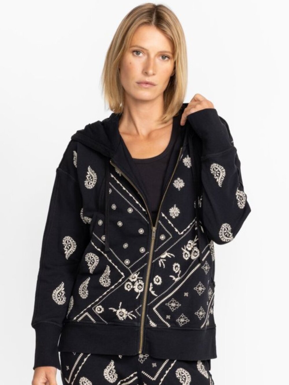 Devi Raw Seam Zipup Sweatshirt